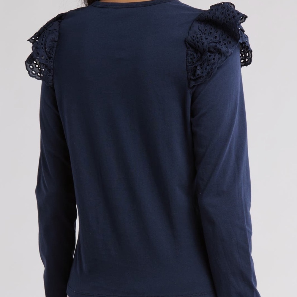 Joe’s Jeans Navy Long Sleeve Top - Picture 2 of 4